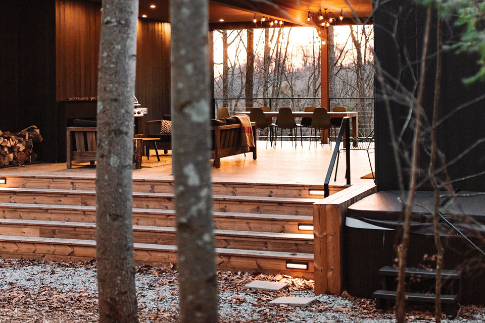 Exterior of Hocking Hills’ Idyll Reserve lodging (photo by Shelby Wilray)