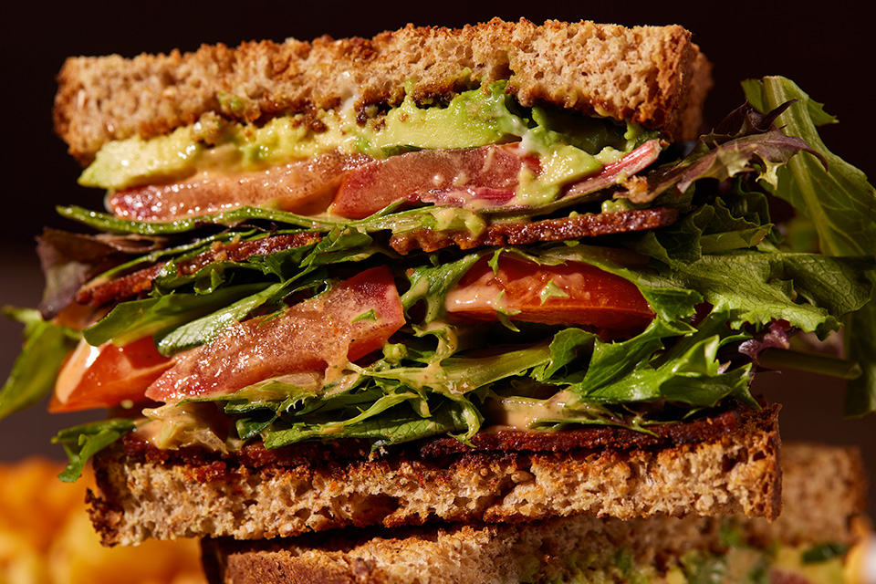 Sandwich with lettuce, avocado and tomato from Can’t Believe It’s Vegan in Westerville (photo by Brian Kaiser)