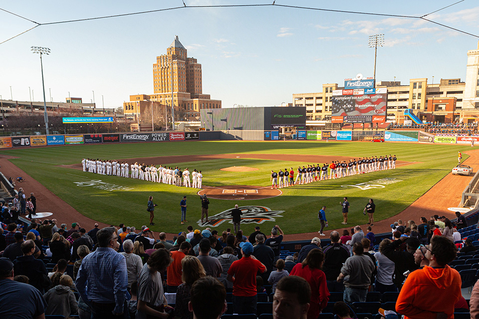 View of Akron RubberDucks’ game at Canal Park
