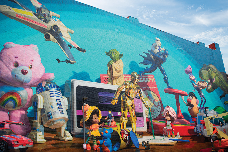 “Cincinnati Toy Heritage” mural in Cincinnati (photo by Stephanie Park)