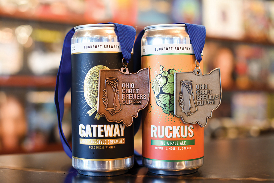 Bolivar’s Lockport Brewery Gateway American-Style Cream Ale and Ruckus India Pale Ale (photo courtesy of Lockport Brewery)