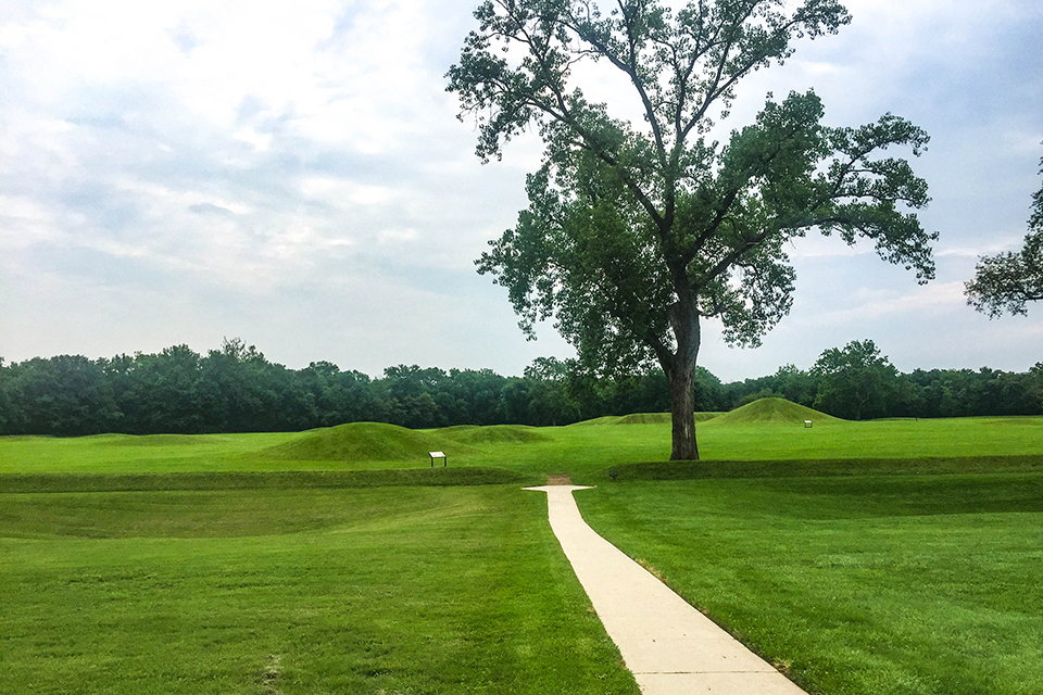 Mounds at Hopewell Culture National Historical Park in Chillicothe (photo by Megan Leigh Barnard)