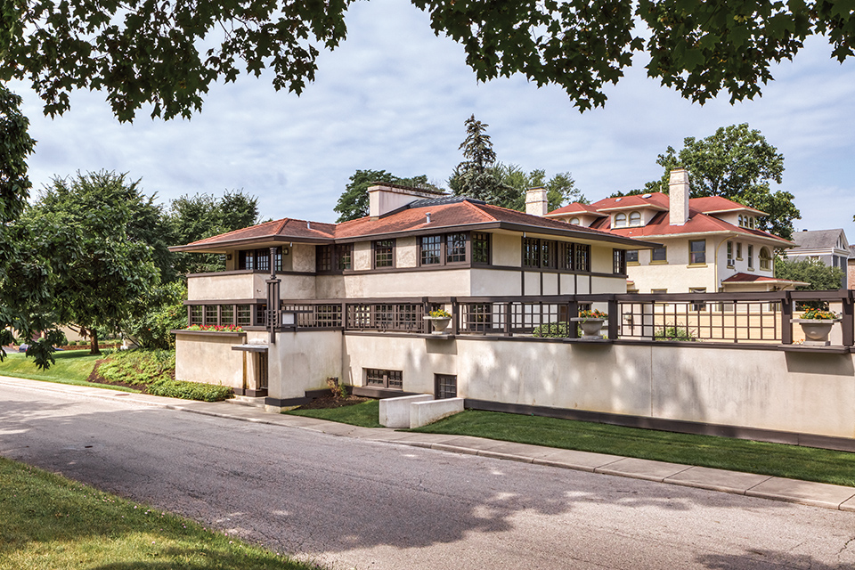 Exterior of Springfield’s Frank Lloyd Wright-designed Westcott House (photo by Andrew Pielage)