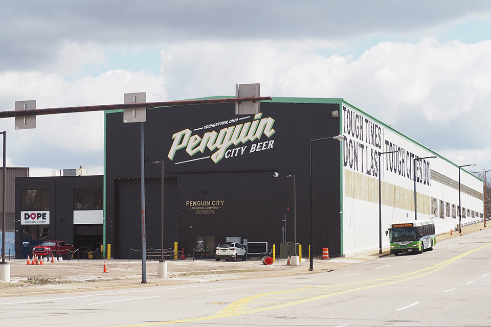 Exterior of Youngstown’s Penguin City Brewing Co. (photo courtesy of Penguin City Brewing Co.)