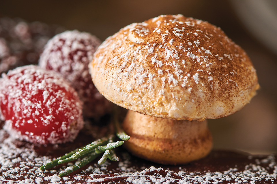 Meringue mushrooms (photo by Megann Galehouse, food styling by Katy Hale, set styling by Megan McLaughlin)