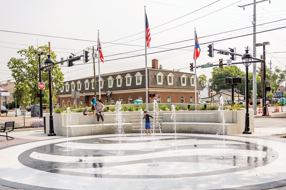 Depot Square in downtown Sharonville (photo by Matthew Allen)
