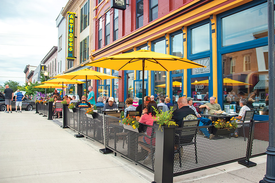 The patio at The Flying Pepper Cantina in Bellefontaine (photo courtesy of Small Nation)