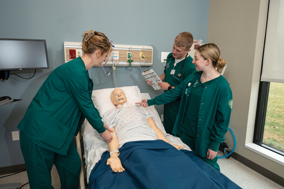 Students at Wright State University’s Lake Campus in Celina (photo courtesy of Wright State University)