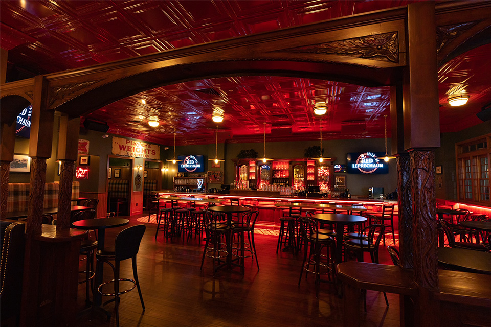 Interior of the bar at the Red Leprechaun in Cincinnati (photo courtesy of Red Leprechaun)