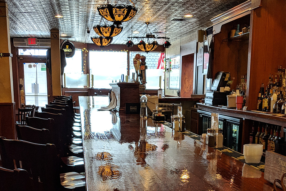 The bar at Sully’s Irish Pub in Medina (photo courtesy of Sully’s Irish Pub)