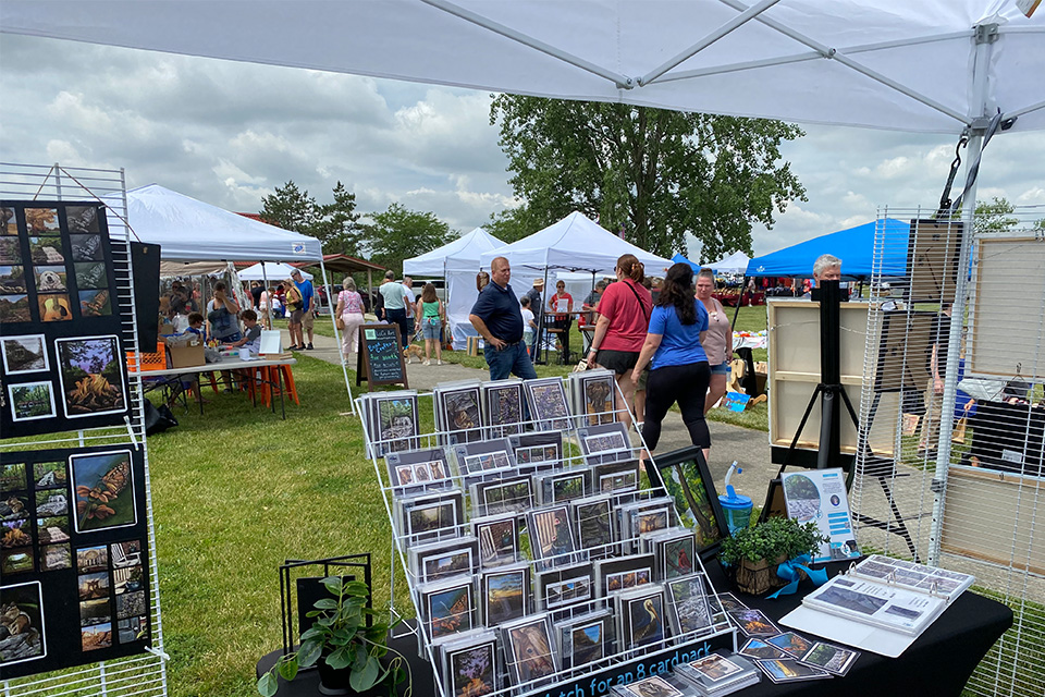 Vendor booth at Art on the Beach (photo courtesy of the Logan County Art League)