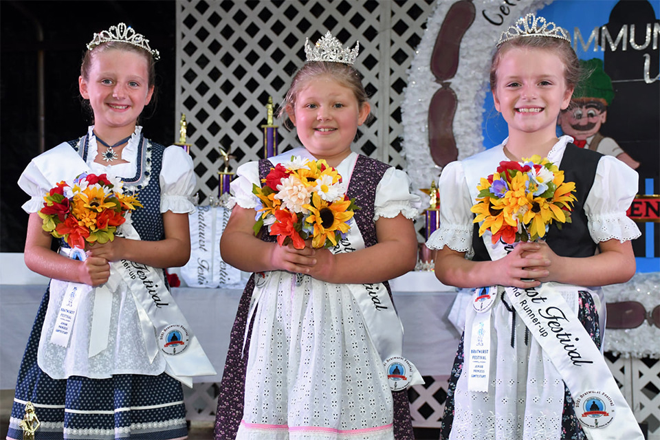 Crowned royalty at the Bucyrus Bratwurst Festival (photo courtesy of Bucyrus Bratwurst Festival)