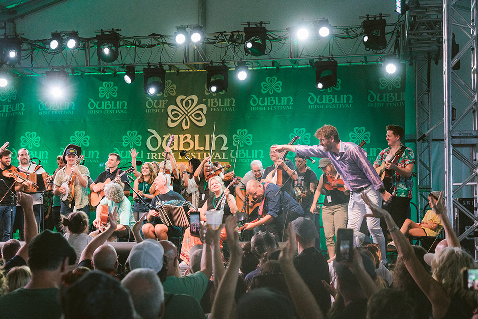 Live music performance at the Dublin Irish Festival (photo courtesy of the Dublin Irish Festival)