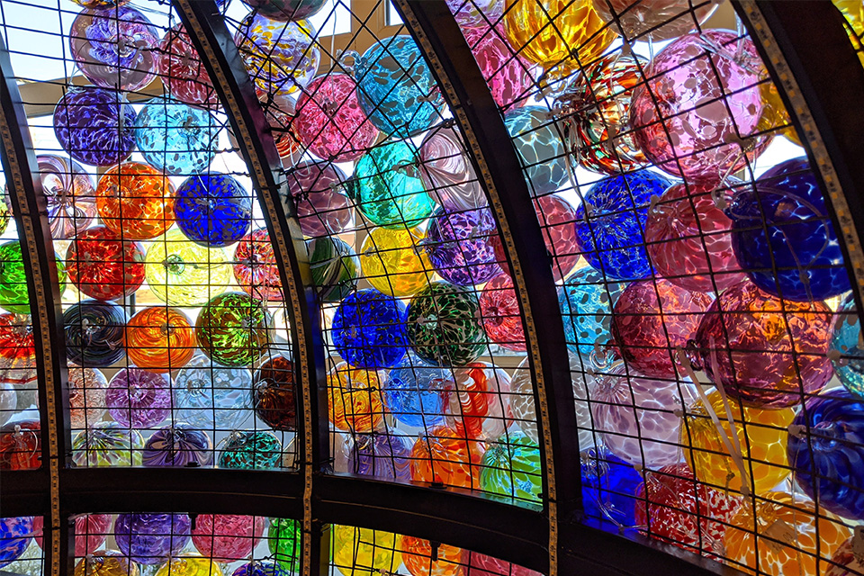 Interior of Glass Ball for Lancaster Glass Town Countdown (courtesy of Visit Fairfield County)