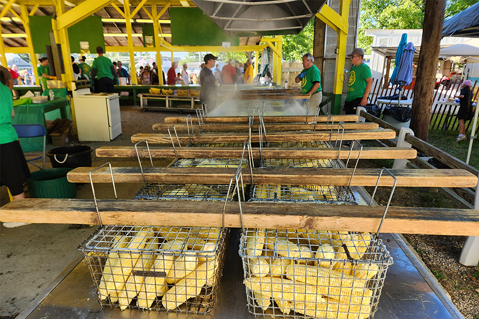 Fresh sweet corn at the Millersport Sweet Corn Festival (photo courtesy of Millersport Sweetcorn Festival)