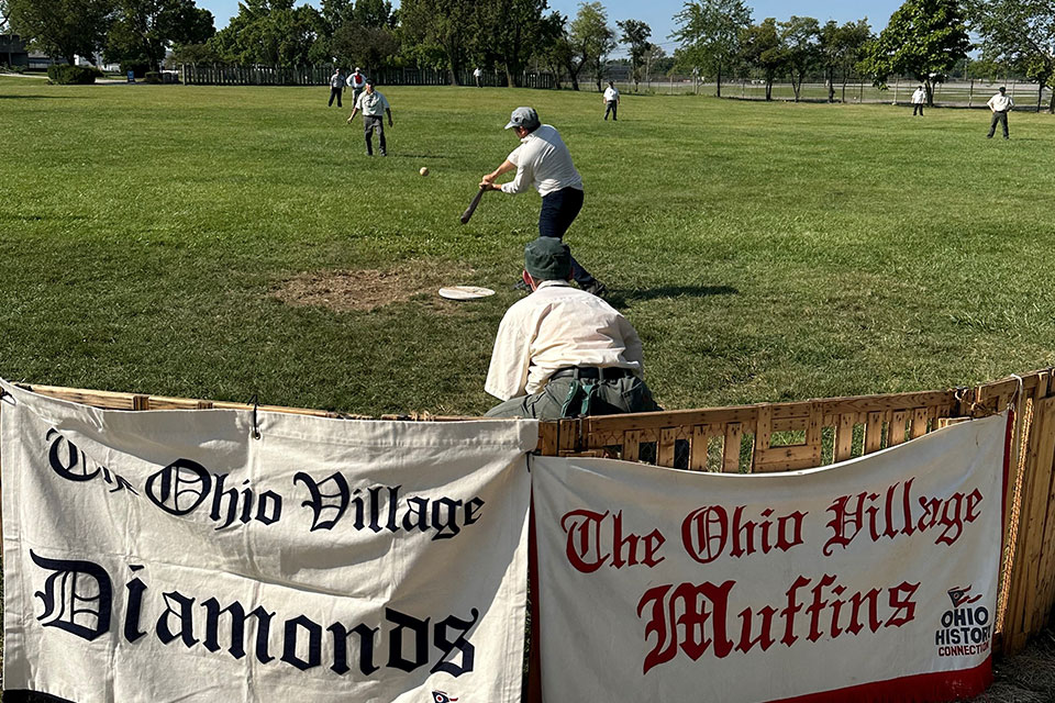 Vintage base ball teams play at Ohio Village, where the annual Ohio Cup Vintage Base Ball Festival is usually held (photo courtesy of Ohio Cup Vintage Base Ball Festival)