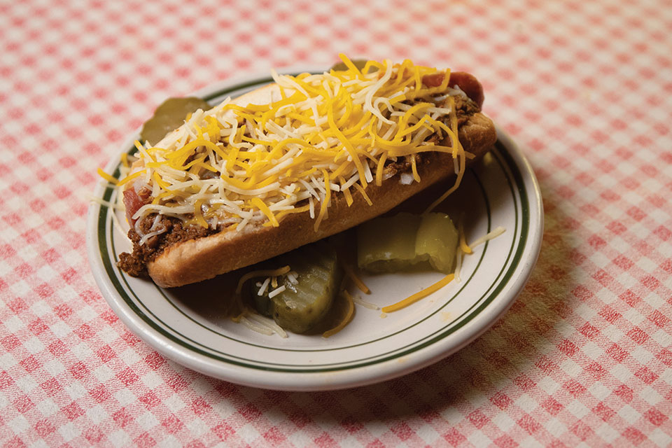 Hungarian hot dog at Tony Packo’s in Toledo (photo by Rachael Jirousek)
