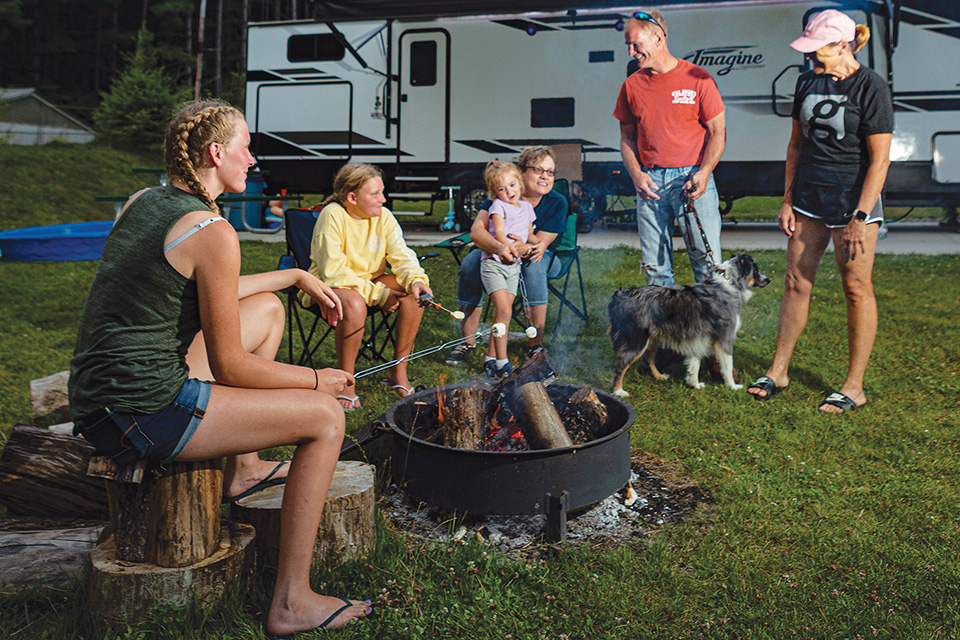 Family camping at Atwood Lake Park (photo courtesy of Muskingum Watershed Conservancy District)