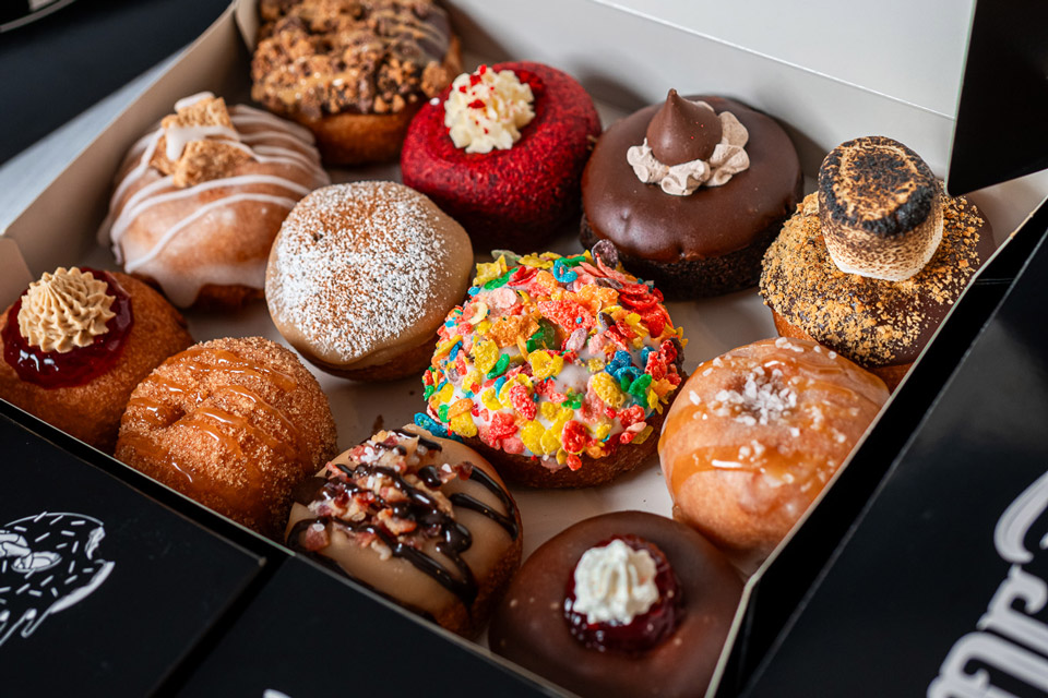 Box of doughnuts from Death Grip Donuts food truck in Beavercreek (photo courtesy of Death Grip Donuts)