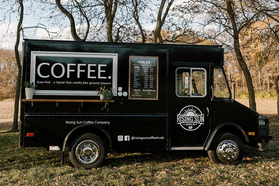 Rising Sun Coffee Co. truck in central Ohio (photo by Britt Lunt Photography)