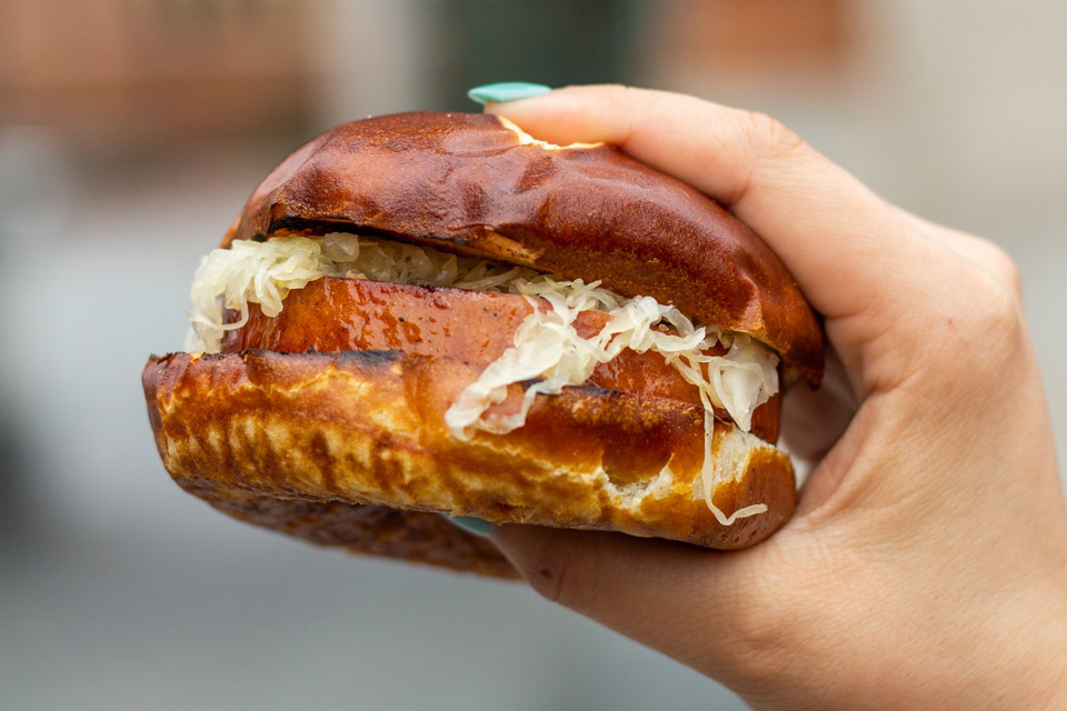 Schmidt’s sausage sandwich from central Ohio truck (photo courtesy of Schmidt’s Sausage Truck)