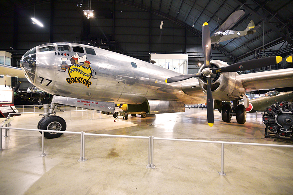 “Bockscar” plane at the National Museum of the United States Air Force in Dayton (photo courtesy of National Museum of the United States Air Force)