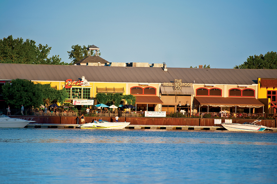 Exterior of The Real Seafood Co. on the water in Toledo (photo by Mainstreet Ventures)