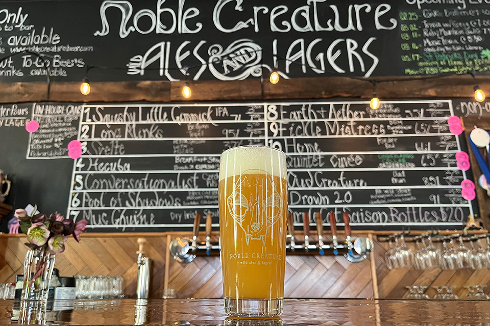 Beer at Noble Creature Wild Ales and Lagers in Youngstown (photo courtesy of Noble Creature Wild Ales and Lagers)