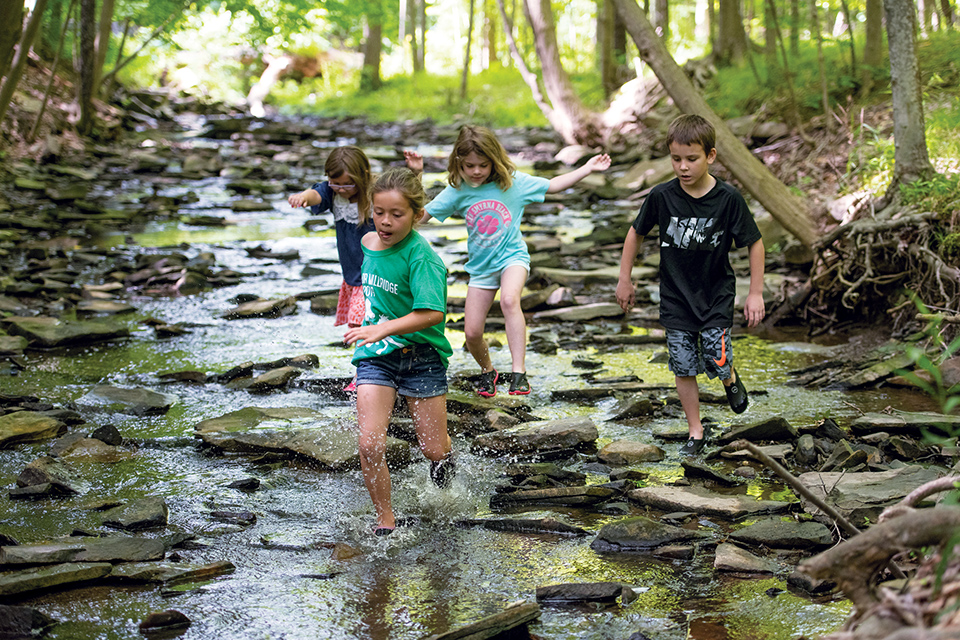 Kids playing at Brecksville Reservation (photo courtesy of Cleveland Metroparks)