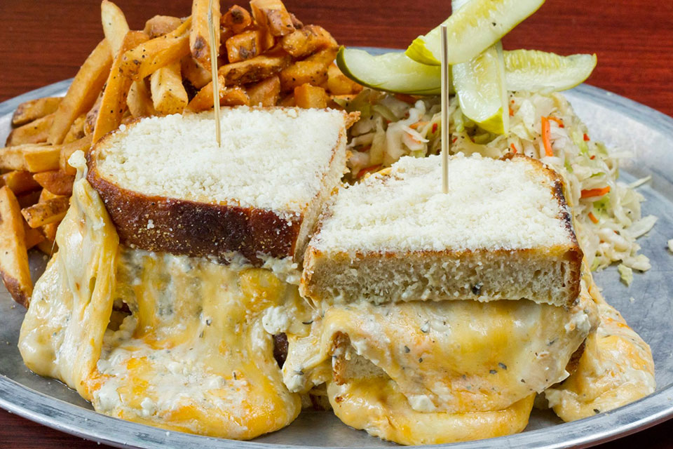 Melt Bar & Grilled’s Melt Challenge feature a 5-pound grilled cheese (photo from Melt Bar & Grilled Facebook page)