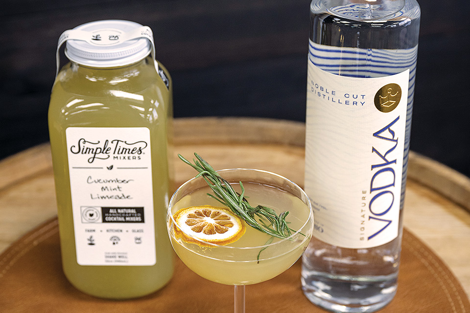 Limeade martini between Simple Times mixer and Noble Cut Distillery vodka (photo by Wendy Pramik)
