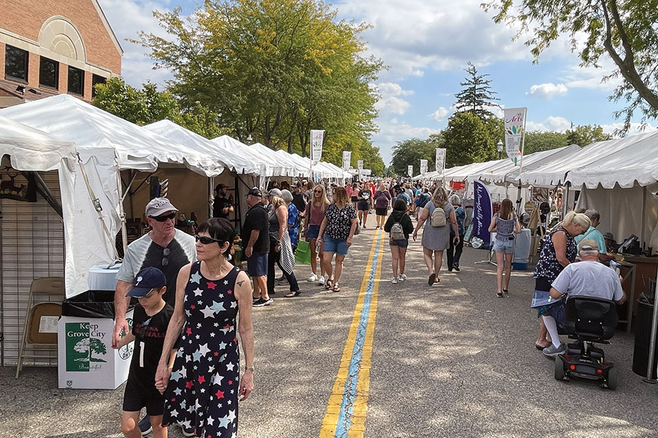 Arts in the Alley event in downtown Grove City (photo courtesy of The City of Grove City)