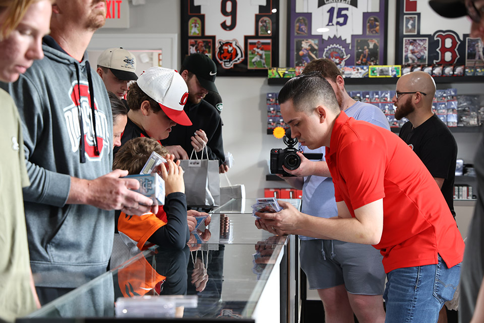 People trading cards at CardCollector2 in Grove City (photo courtesy of The City of Grove City)