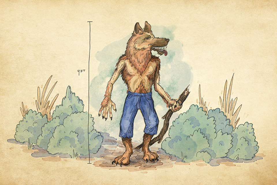 Dogman of Defiance (illustration by Oliver Allison)