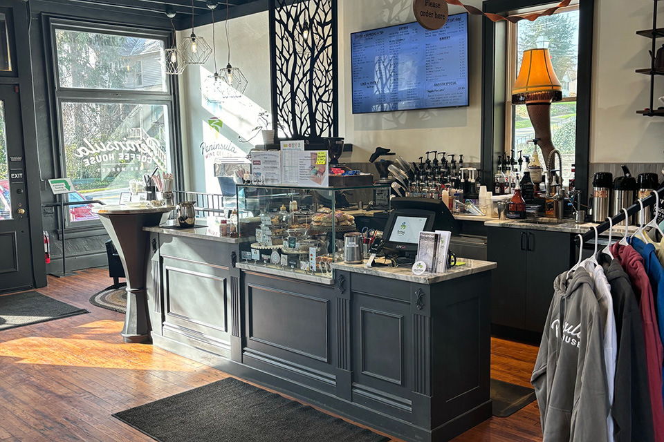 Counter at Peninsula Coffee House and Market in Peninsula (photo courtesy of Peninsula Coffee House and Market)