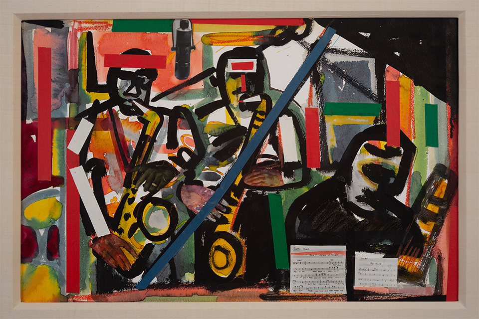 "Rehearsal Hall" by Romare Bearden "Rehearsal Hall" by Romare Bearden