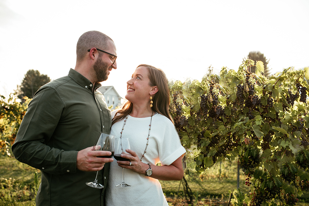 Couple at Winery in Mahoning County